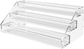 AISIDERK 12" Acrylic Riser, Shelves - 3-Tier Clear Perfume Organizer,Sturdy and Stable Acrylic Organizer for Display Decorative,Skincare Organizers for Countertop, Tabletop, Collectibles, Nail Polish