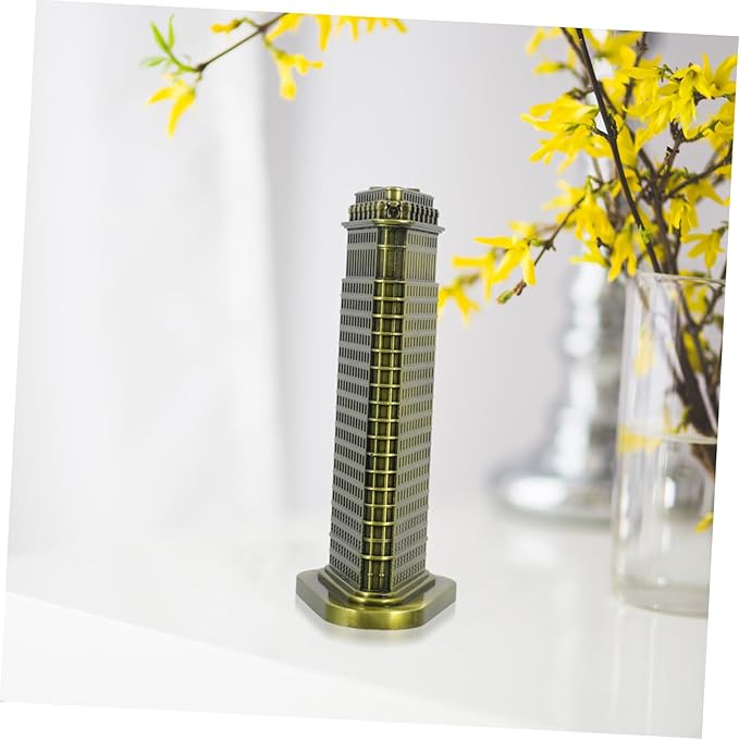 Vintage Building Model Statue Figurine for Home Decor Architectural Craft for Desk Shelf Restaurant Unique Souvenir Gift