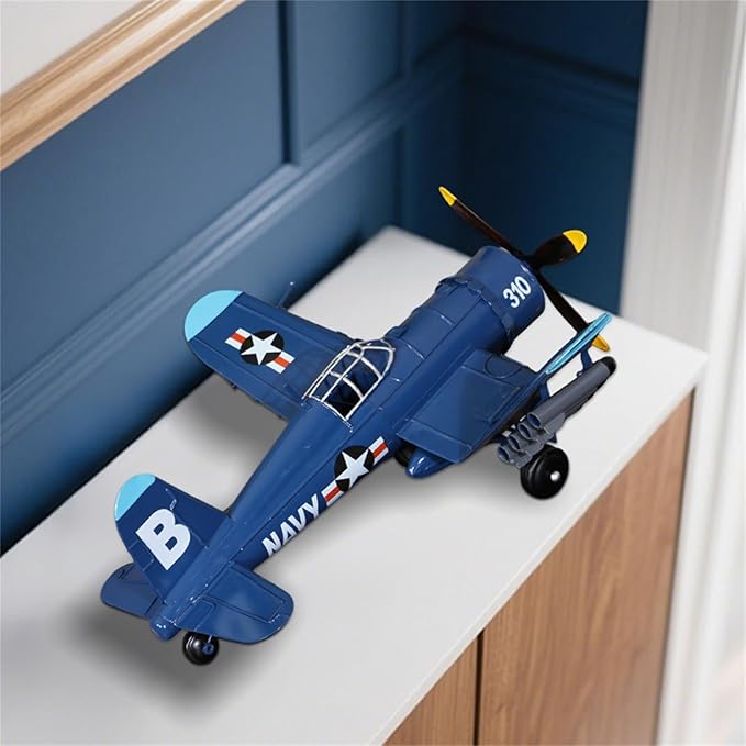 Corsair Metal Model Airplane Kit - Retro Iron Military Aircraft Model Decorative Collectible Metal Diecast Plane Model Vintage Home Decor Gifts