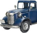 SOFFEE DESIGN 12in Collectible-Vehicles Classic Truck, Pick-up Model Iron Decorations, Collectible Figurine Desktop Car Wine Holder for Home Decor, Dark Blue