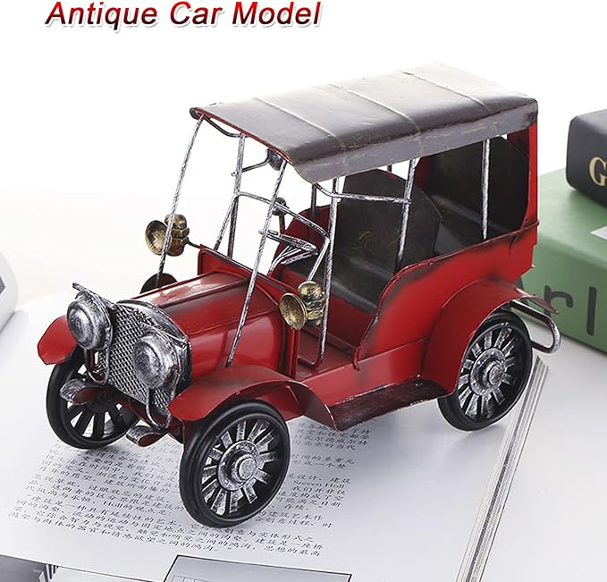 Antique Car Model, Vintage Retro Car Toys, Iron Crafts Desktop Ornament with Exquisite Workmanship, Classic Design for Home Office Bar Decoration, Unique Gift for Car Lovers