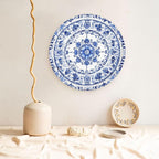 Blue White Flowers Bone China Decorative Plate –ceramic Art Plate With Display Stand For Home, Kitchen, Wall Or Table Decor