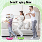 2 Pcs Wiggle Seat Inflated Wobble Cushion Flexible Balance Disc with Air Pump for Core Stability Strengthening Improving Posture Physical Exercise