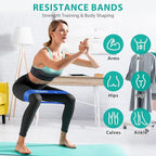 Resistance Band, Exercise Loop Bands for Yoga, Pilates, Fitness and Working Out, Set of 5 Stretch Bands with Carrying Bag