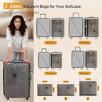Rechargeable Wireless Pump Travel Vacuum Storage Bags, 15 Pack Portable Seal Bags for Travel and Home, Compression Packing for Clothing, Clothes, Blankets, Luggage, Suitcase