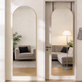 DUMOS 47"x14" Full Length Door Mirror, Arched Full Body Mirror with Aluminum Alloy Thin Frame, Leaning or Hanging, Suitable for Bedroom, Livingroom, Cloakroom, Gold