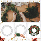 4 Pack Wreath Frame 12 Inch Wire Wreath Frame Round Metal Wreaths Form Dark Green Wire Wreaths Ring for Floral Arrangements DIY Craft Home Decorations Wedding Thanksgiving Christmas Party Supplies