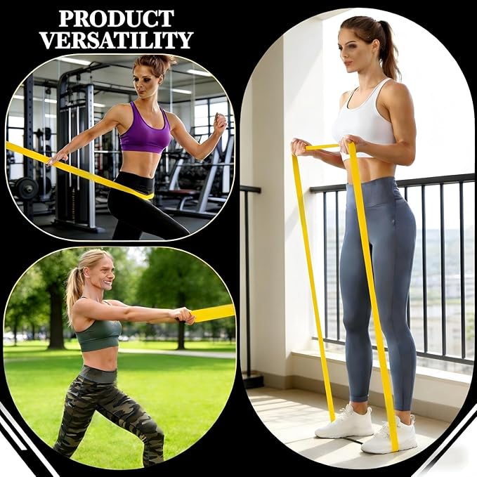 16-Pcs Resistance Bands Set - Premium Elastic Workout Bands for Home Gym, Strength Training, Yoga & Physical Therapy