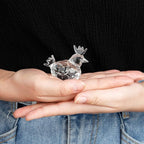 LONGWIN Crystal Animal Figurines Mini Glass Chicken Statues Home Table Decoration Ornaments Collectible