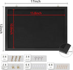 DAHAPYBOO Cork Board with Linen Black,Bulletin Board 17"x12" .Corkboards for Office Home School Message Board or Vision Board Decoration.