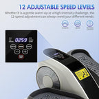 Under Desk Elliptical Machine, Electric Ellipse Leg Exerciser for Senior, 15 Manual Levels + 12 Auto Programs, Manual & Auto Mode for Home Office(White-35)