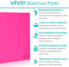 Vive Balance Pad - Foam Large Yoga Mat Trainer for Physical Therapy, Stability Workout, Knee and Ankle Exercise, Strength Training, Rehab - Chair Cushion for Adults, Kids, and Travel