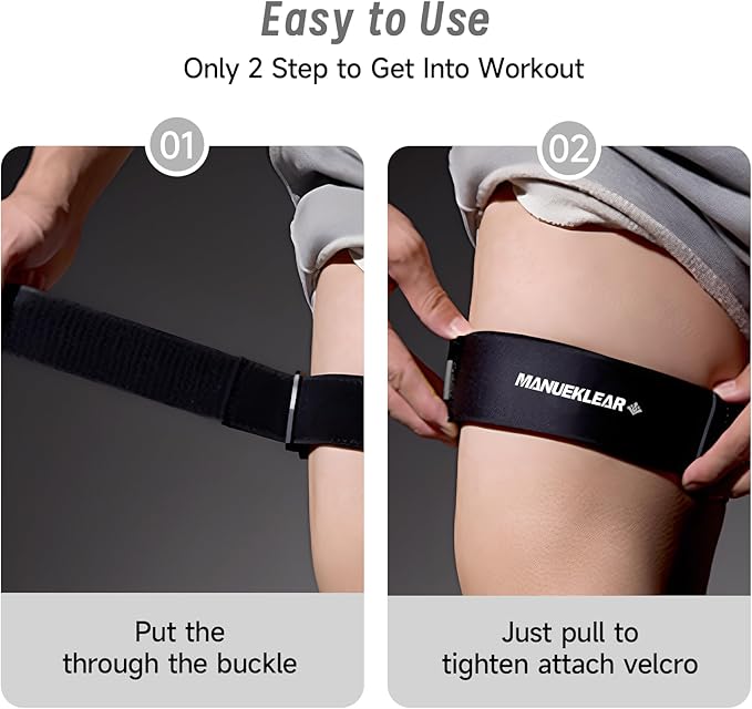 MANUEKLEAR Blood Flow Restriction Bands for Women Glutes Leg, Booty Bands for Women Butt Lift, BFR Occlusion Thigh Bands for Workout Squat Hip Building