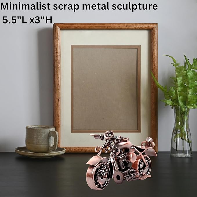 Trebisky Metal Motorcycle Decor Figurine Iron Motorcycle Sculpture Desk Decor Art Gift Vintage Home Office Decor Birthday for Men Friend Dad Son Him (Cruiser)