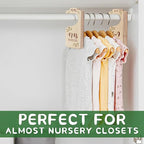 Baby Closet Dividers - Set of 8 Wooden Double-Sided Baby Clothes Organizer from Newborn to Toddler for Daily Gender-Neutral Baby Nursery Decor