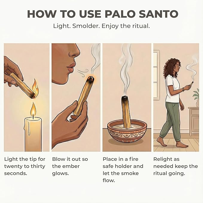Palo Santo Sticks from Peru 20 Sticks, Large Pack - 100% Natural Spiritual Cleansing Palo Santo Smudge Sticks, Sustainably Hand Picked