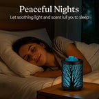 Leyoue Electric Wax Melt Warmer PTC Heating Plate with 7 Colors LED Changing Light Wax Warmer Fragrance Warmer for Home Office Gifts & Decor(Black Forest)