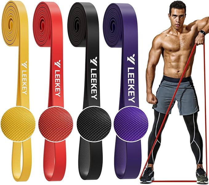 LEEKEY Resistance Bands, Exercise Bands,Pull Up Assist Bands - Bands for Working Out,Band for Men and Women Fitness Training, Physical Therapy,Home Workouts