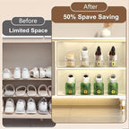 12 Pack Shoe Slot Organizers Clear Shoe Stacker Organizer for Closet Shoe Holder Space Saver Rack Storage for Closet (Clear, 12Pack)