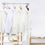 WEBI Clothing Rack Wall Mount White,24" Industrial Pipe Clothes Rack for Hanging Clothes,Heavy Duty Iron Garment Rack Bar,Retail Display Clothes Rod for Closet,Laundry Room,2 Packs