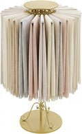 Novabright Freestanding Scarf Display Rack with 30 Rods, 360° Rotating Gold Tie Belt Hanger Shawl Shelf Hijab Stand, 35.43-56" Height Adjustable Scarf Holder for Boutique Clothing Store Home Storage