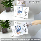 Acrylic Magazine Holder, Crystal Clear Acrylic Magazine Book Rack, Desktop File Organizer for Office Organization, Storage,Home Office Decoration,Reception