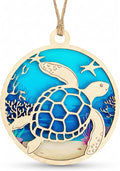Sea Turtle Ornament, Turtle Ornament 2026, Unique Turtle Gifts for Women, Coastal Christmas Ornaments, Handmade Ocean Decor, Beach Themed Christmas Ornaments, Special Idea