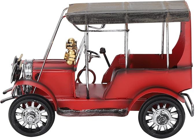 que Car Model, Vin Retro Car, Iron Crafts Desktop Ornament with Dte Ship, Metal or Home Bar,