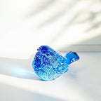 H&D HYALINE & DORA Blue Glass Bird Figurines Bird Gifts for Bird Lovers Women Crystal Glass Animal Figurine Collectible for Home Shelf Decor