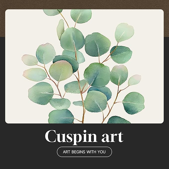 Framed Sage Green Botanical Wall for Kitchen, 4 Piece Minimalist Modern Farmhouse Plant Artwork for Walls, Boho Green Leaf Picture Prints for Kitchen Bathroom Bedroom Living Room Decor, 8x10 Inch