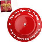 You Are Special Today Red Plate – 10.6" Ceramic Celebration Plates for Birthdays, Weddings, Anniversaries, Baby Showers, Graduations, Milestones, and Other Special Days (Red Plate)