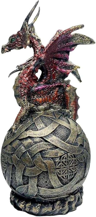 George S. Chen Imports Dragon on Light Up LED Orb Statue Display (71506)