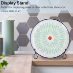 Vivinin 2 Pack Plate Stands - Metal Frame Holder & Artwork Display, 8 Inch Picture Frame Stand for Tabletop Art, Photo & Platter
