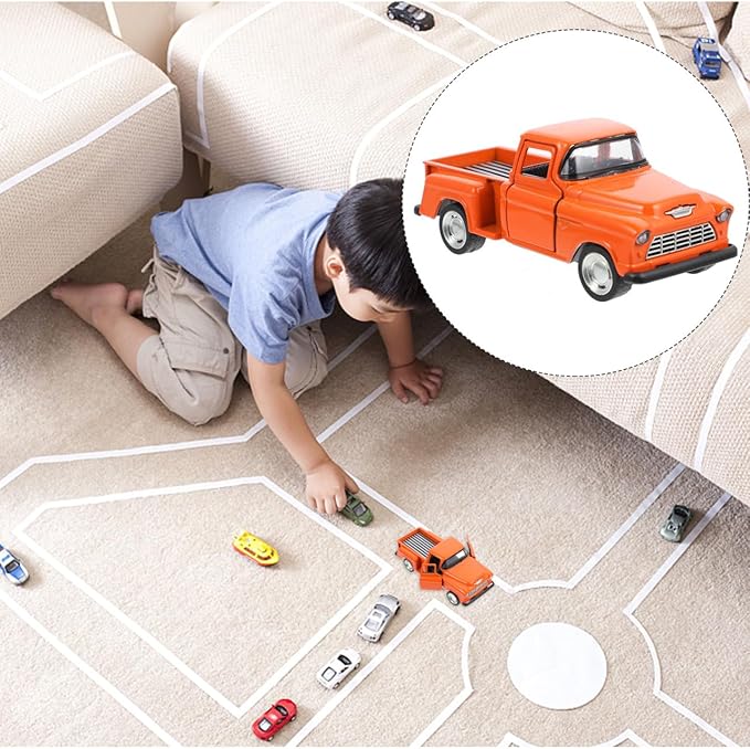 TOYANDONA Small Pickup Truck Model Miniature Figurine Kids Toy Gift for Home Decor Tabletop Display Collectible Vehicle 4.92X1.96X1.57In