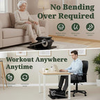 Under Desk Elliptical Machine, Portable Seated Pedal Exerciser with Remote Control, 3 Modes & 12 Adjustable Speeds, Quiet Fully Assembled Electric Leg Exerciser for Seniors Home Office