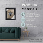 Creative Picture Frames 9.25 x 13 Magazine Frame with Full-Strength Glass, Holds Up To A 1/4" Thick Media with Installed Hangers for Easy Mounting, 11x14 Black Frame withBlack Mat