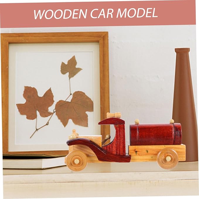 Vintage Wooden Car Model Retro Wood Car Decor for Home Decoration Unique for Car Enthusiasts Premium Quality Miniature Car Model Rustic Industrial Style Adornment