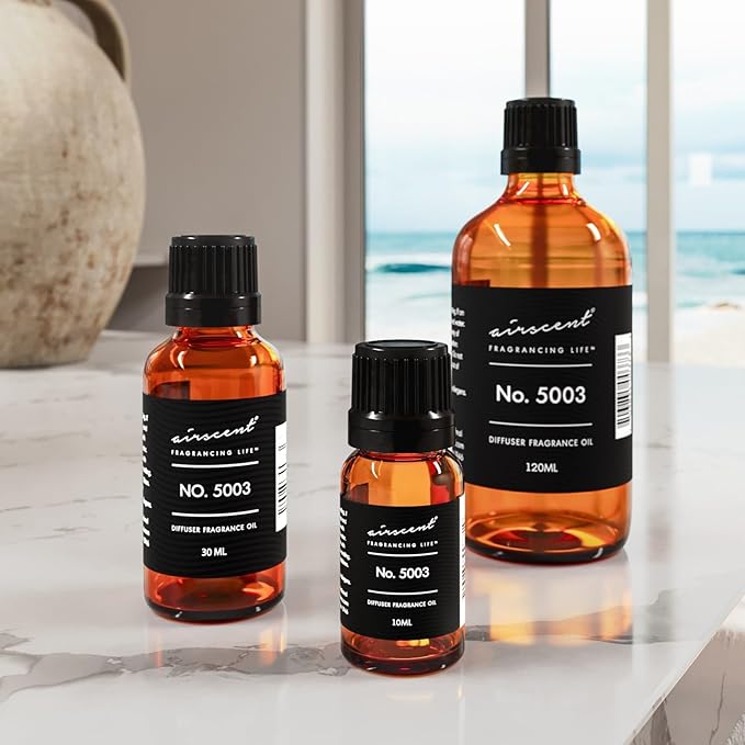 AirScent Coco-Inspired Diffuser Oil - No. 5003 Perfume Dupe - Premium Fragrance Oil Blend for Ultrasonic and Waterless Diffusers and Crafting - 30 ml, 1 fl oz Glass Bottle with Dropper