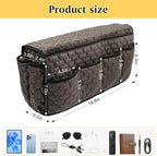 Remote Control Holder, Non Slip Bedside Caddy TV Remote Holder Armchair Caddy, Recliner Armrest Organizer with 14 Pockets for Cell Phone TV Remote Control Magazines