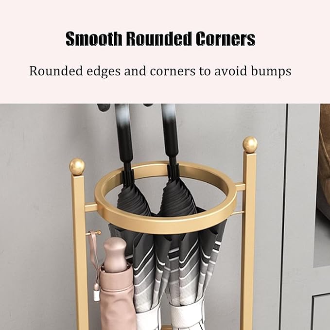 Commercial Metal Umbrella Stand Holder Indoor Large-Capacity Umbrella Stand Racks with Removable Drip Tray Entrance Umbrellas Organizer Freestanding Umbrella Basket for Home Office Entryway.(White)