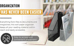 YBM HOME Mesh Steel Magazine File Holder (12, Silver)
