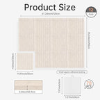 Felt Bulletin Board, 48"X 36" Felt Board for Wall, 12 Pack Felt Wall Tiles, with 70 Adhesive Tabs, Large Felt Bulletin Board Tiles, Cork Board for Room Office Decor, Classroom Pin Board (Oatmeal)