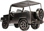 Alomejor Handcrafted Iron Car Figurine, Antique Vintage Metal Vehicle Model Home Decor with Exquisite Metal Craftsmanship, for Living Room TV Cabinet Wine Cooler Display (Silver)