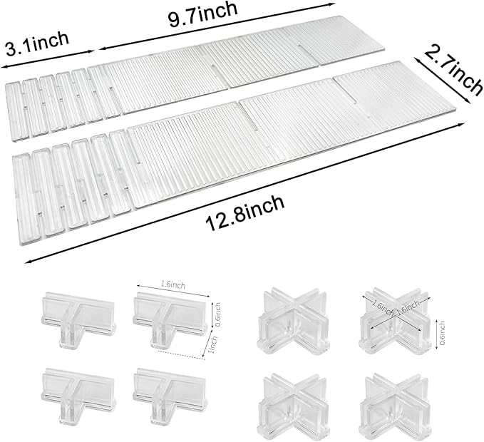 8pcs Adjustable Drawer Dividers Organizer|Expandable Drawer Organizers for Clothes, Kitchen Utensils&Tools, Customizable Drawer Dividers for Drawers|Separadores de Cajones for Storage&Organization