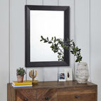 AAZZKANG Black Mirrors for Wall Rectangle Wood Framed Large 20"x16" Decorative Wall Mirror for Bedroom Bathroom Living Room Dressing Room Entryway