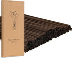 130pcs Reed Diffuser Sticks-10inch Brown Fiber Sticks Reed Sticks Essential Oil Aroma Diffuser Reeds Aroma Fragrance Refills(Brown10in/25cm)