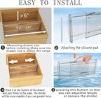8 Pack Adjustable Drawer Dividers for Clothes,6" High Expandable From 12-20" Clear Drawer Organizers, PC Plastic Separators for Dresser/Bedroom/Bathroom/Kitchen/Office Storage