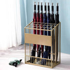 Umbrella Stand Hallway Entryway Storage Rack Umbrella Holder Large Capacity Metal Umbrella Holder Stand, Freestanding Umbrella Storage Stand with Four Non-Slip Feet, Canes Walking Sticks Swords(Gold,L