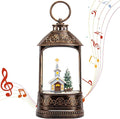 Christmas Snow Globe Lantern, Glitter Lighted Church Snow Globe with Music,Musical Christmas Decorations USB and Battery Operated, Christmas Decor