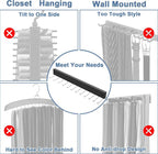 2 Pack Tie Organizer Belt Organizer Wall Mounted, Space Saving Tie Rack Belt Hanger for Closet with 24 Storage Hooks, Belt Tie Holder for Closet Organizer Storage（Black